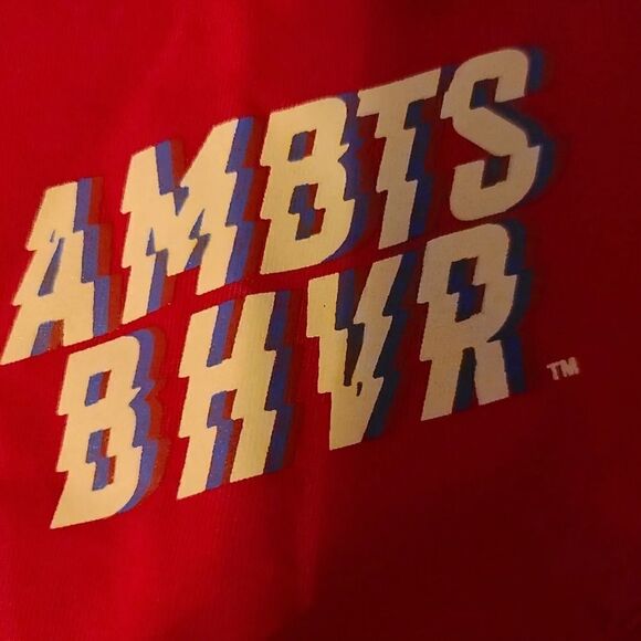 NWT RTGB Unisex Red Short Sleeve Ambitious Behavior Breast Pocket - Size Medium - Picture 6 of 8